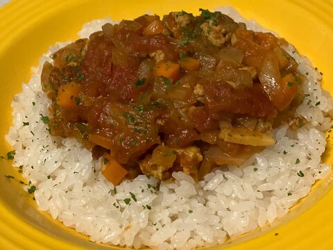 トマト缶deドライカレー